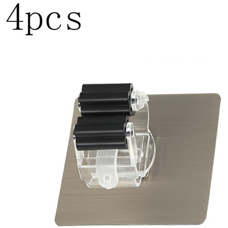 1/2/4 PCS ganci multiuso porta scopa organizzatore a parete spazzola scopa appendiabiti gancio cucina bagno gancio a parete impermeabile,4pcs Back
