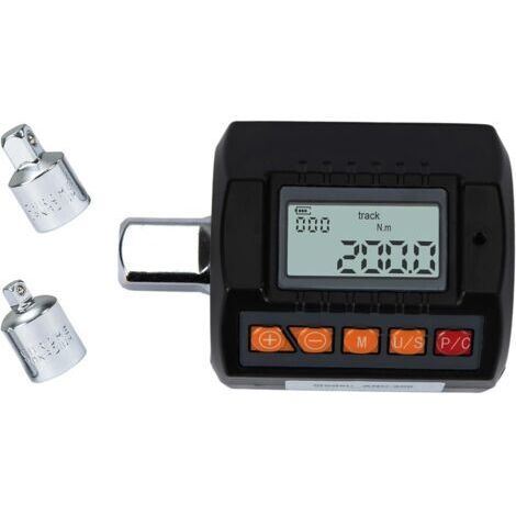 1/2 Adaptateur de Couple Numérique de Clé Dynamométrique 6-200Nm Compteur de Couple Portable de Haute Précision avec Adaptateur 3/8" 1/4"