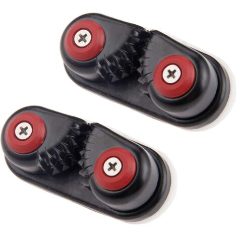 1/2 Anodized ABS Plastic Ball Bearing Cleats for Boat Black