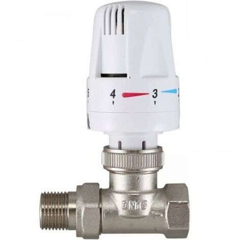 1/2" Brass Thermostatic Radiator Valve - Straight Type DN15 - Automatic Temperature Control - Underfloor Heating (DN15)