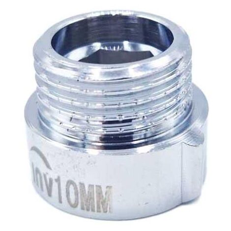 1/2" BSP (15mm) Pipe Thread Extension Female x Male Chrome Brass - 10mm long