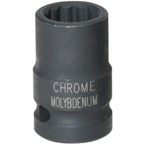 1/2" Bussola poligonale p.avvitatori ad impulsi,corta,22mm