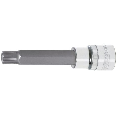 1/2" CHROMEplus Bit-Stecknuss RIBE mit Stirnlochbohrung,lang,M9