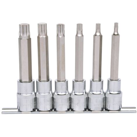 1/2" CHROMEplus Bit-Stecknuss-Satz XZN, lang, 6-tlg M5-M14