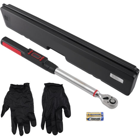 1/2" Digital Torque Wrench 20-200Nm CrV 72-Tooth Reversible Ratchet Workshop