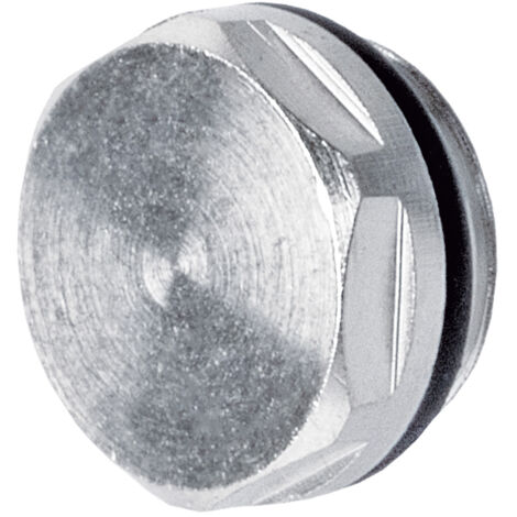 1/2" Heizkörper-Verschlussstopfen, Messing vernickelt