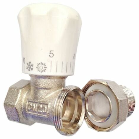 1/2 Inch Brass Thermostatic Radiator Valve Straight Type DN15 Automatic Temperature Control Valve Heater Heating（DN15）