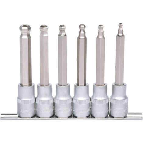 1/2" Jeu de douilles tournevis 6 pans intérieur, longues, 6 pcs