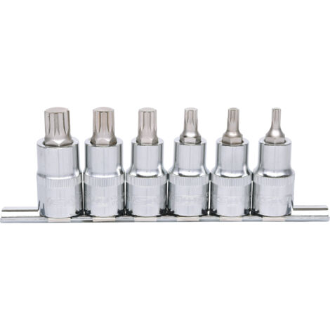 1/2" Jeu de douilles tournevis XZN CHROMEplus, 6 pcs M5-M14