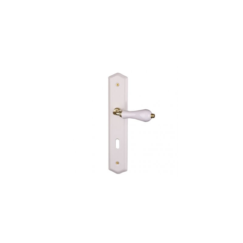 Ouvre&deco - Poignée de porte intérieure 1 côté réversible Porcelaine blanc zamak