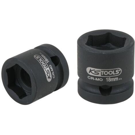 1/2" Sechskant-Kraft-Stecknuss, extra kurz, 18,0 mm