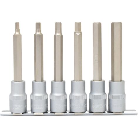 1/2" Serie di bussole p.viti a esagono incassato,lunghe,6pz.5-12mm