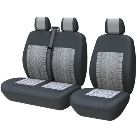 1+2-Sitzkissenbezug für Pkw und Lkw, kompatibel mit Ford Transit, Opel Vivaro, Renault Berlingo, Toyota Hiace, Frankreich, B