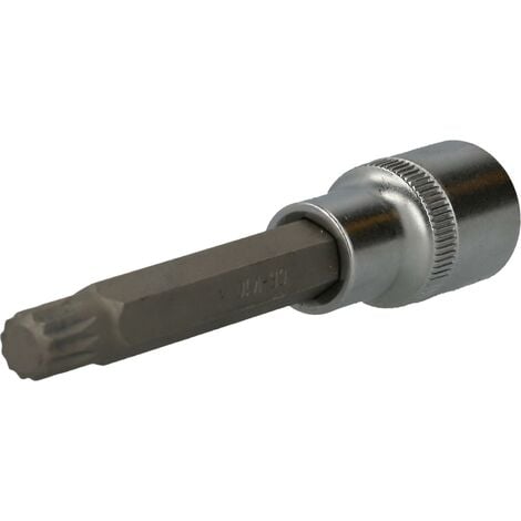 BRILLIANT TOOLS 1/2" Vielzahn-Bit-Stecknuss, 100 mm lang, M10