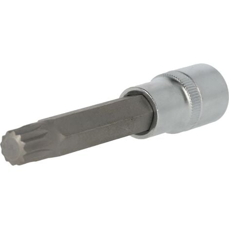 BRILLIANT TOOLS 1/2" Vielzahn-Bit-Stecknuss, 100 mm lang, M12