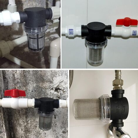 1/2" Wasserpumpenfilter mit 80-Mesh-Edelstahlsieb, Inline-Mesh-Filter für die Gartenbewässerung