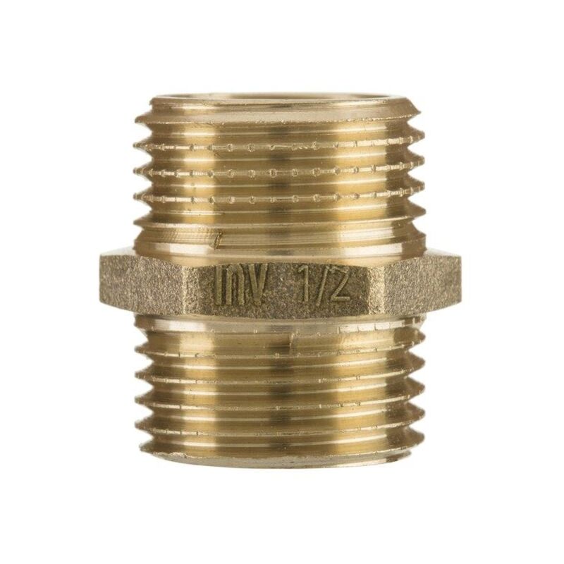 1/2' x 1/2' inch BSP Male Thread Pipe Connection Nipple Union Joiner Fitting Brass