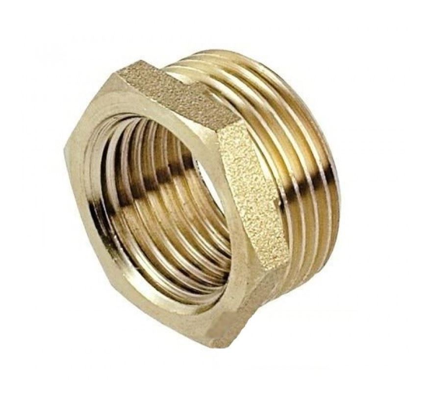 1/2 x 3/8 inch BSP Male x Female Thread Pipe Reduction Nipple Union Joiner Fitting Brass