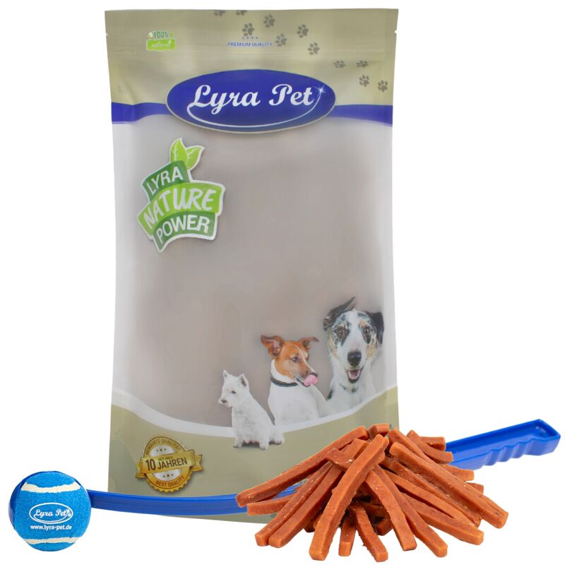 5 kg Lyra Pet Hühnerbruststreifen + Ballschleuder