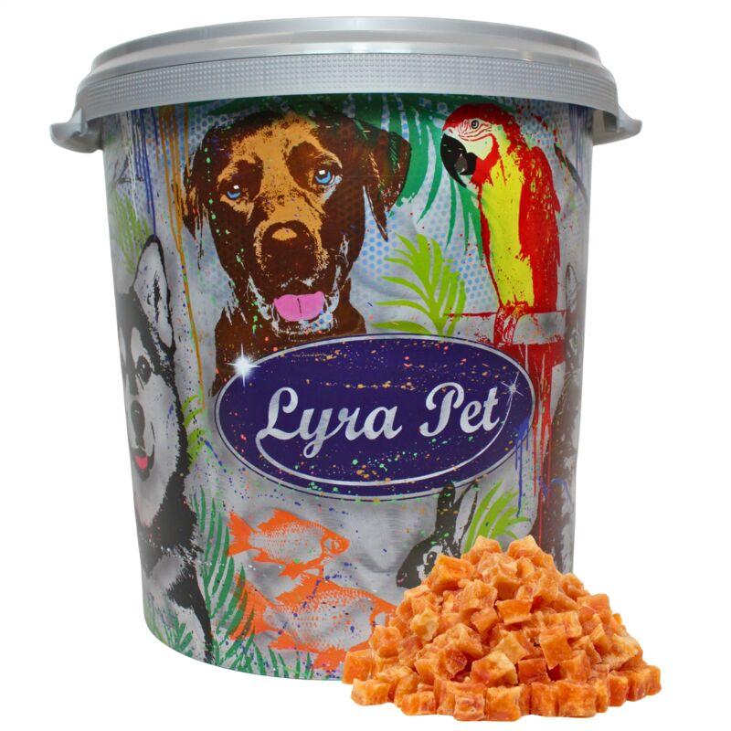 5 kg Lyra Pet® Hühnerfleischwürfel mit Fisch in 30 L Tonne