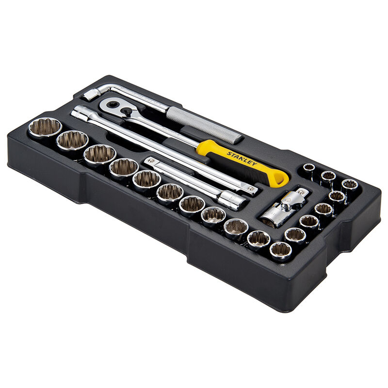 Stanley - STMT1-74726 1/2in Drive 12 Point Metric Socket Module 23 Piece STA174726