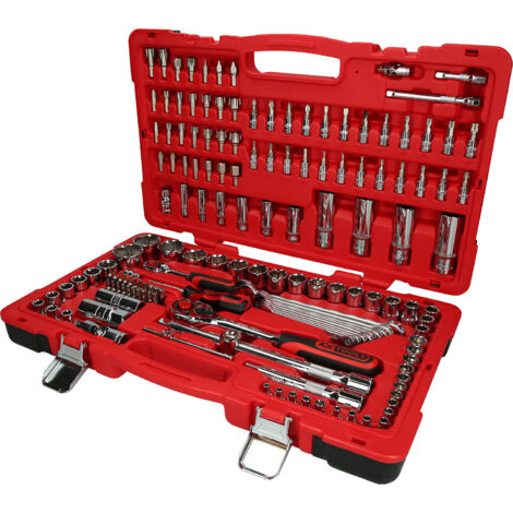 1/4"+1/2" CHROMEplus Coffret de douilles, 151 pcs