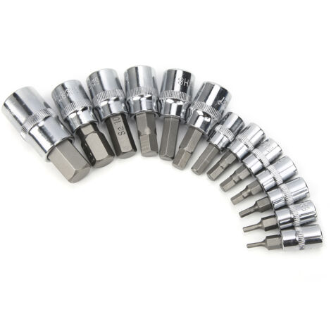 1/4", 3/8", 1/2" Sechskant-Steckschlüsselsatz für Kfz-Reparaturen mit Werkzeugkasten
