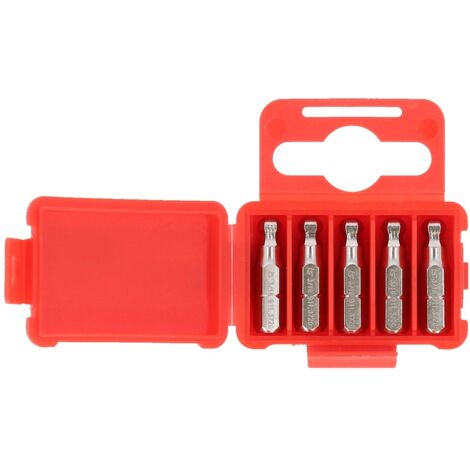 1/4" Bit Innensechskant, 25mm, Kugelkopf, 3/16", 5er Pack