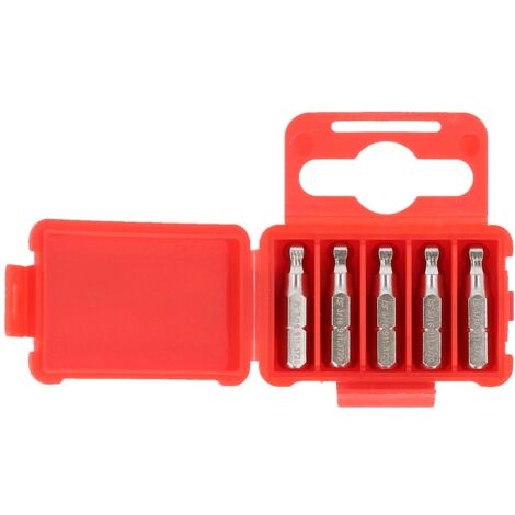 1/4" Bit Innensechskant, 25mm, Kugelkopf, 3/16", 5er Pack