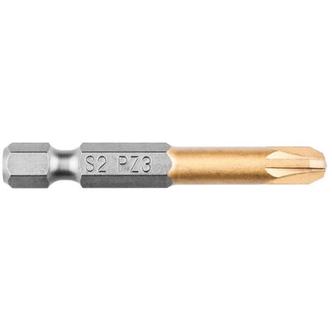 1/4" Bit S2 Titannitrid beschichtet, 50mm PZ3