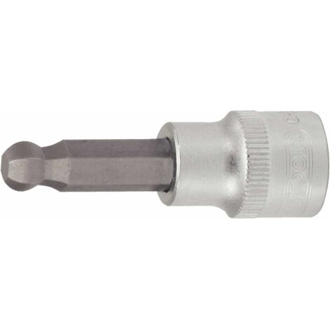 1/4" Bit-Stecknuss Innensechskant mit Kugelkopf, 10 mm