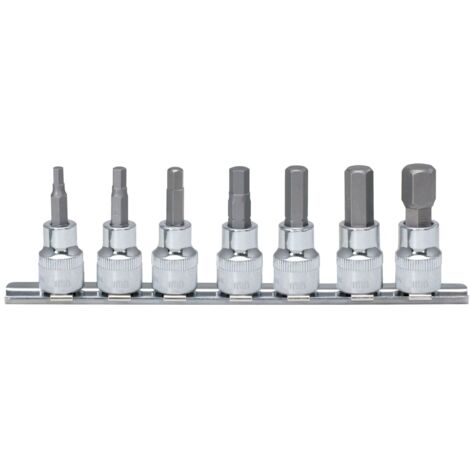 1/4" CHROMEplus Bit-Stecknuss-Satz Innensechskant, 7-tlg2,5-8mm