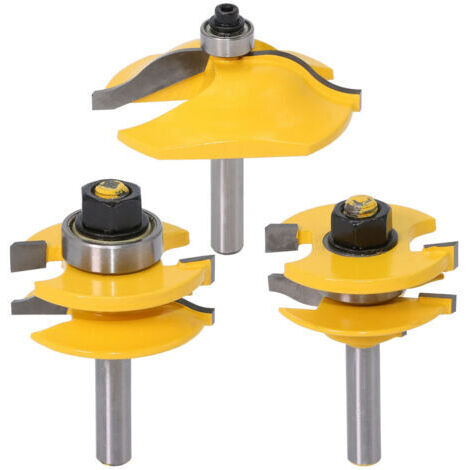 1/4 de Zoll, 3 piezas por conjunto, Fresadora de avellanado, Fresadora para herramientas de carpintería