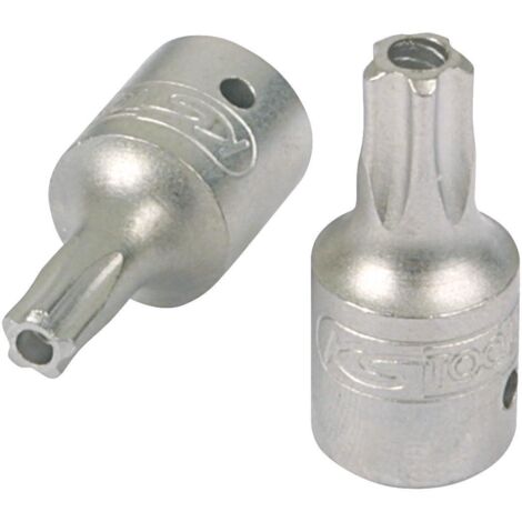 1/4" Douilles tournevis 5 pans percé, TS25