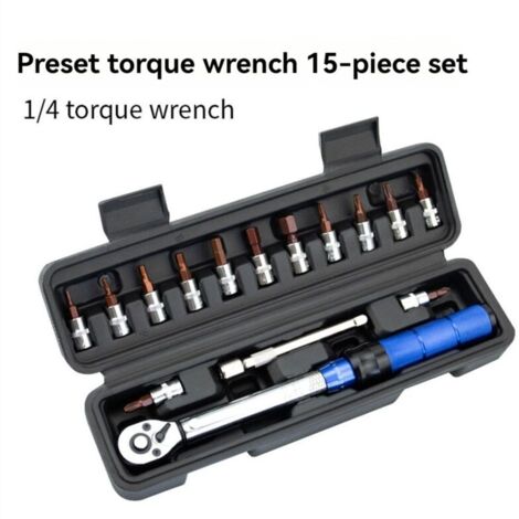 1/4" Drehmomentschlüssel 2-24 Nm Verstellbares Fahrradreparatur-Werkzeugset