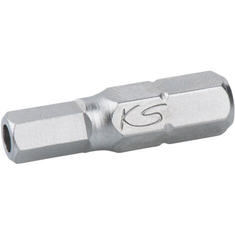 1/4" Embouts de vissage 6 pans percé, 25mm, 2,5mm