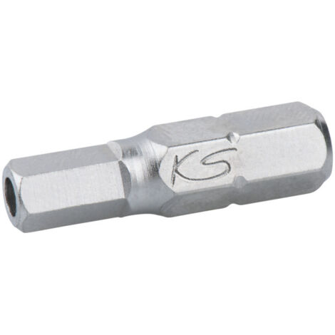 1/4" Embouts de vissage 6 pans percé, 25mm, 4mm