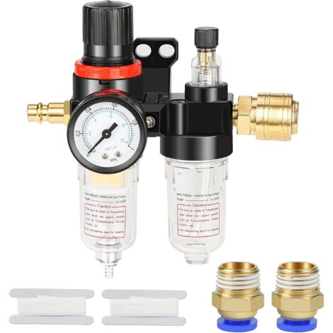 1/4"-Filterregler, 1/4"-Luftdruckminderer mit Manometer