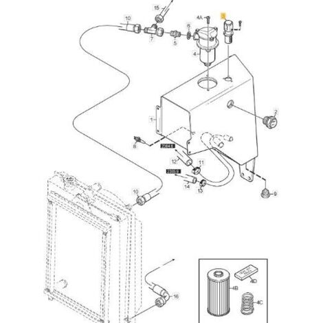 1/4 HYDR. ÉVENT DU RÉSERVOIR D'HUILE. ORIGINAL STIGA-1135-3965-01