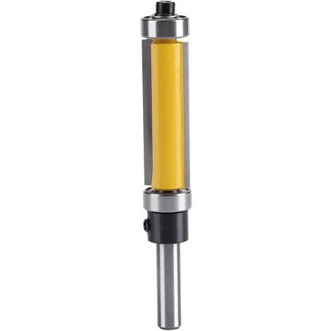 1/4 Inch Shank Pattern Flush Trim Router Bit with Top and Bottom Bearing Woodworking Tool