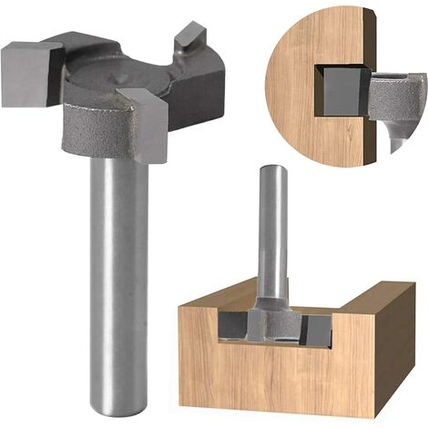 1/4 Pouce Tige Fraise Mèche de Toupie Fraise à Bois Raboter Outil de Travail du Bois Mèche de Routeur de Surfaçage de Spoilboard pour Aplatir la Dalle Bit de Rabotage Outil de Travail du Bois,