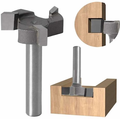 1/4 Pouce Tige Fraise Mèche de Toupie Fraise à Bois Raboter Outil de Travail du Bois Mèche de Routeur de Surfaçage de Spoilboard pour Aplatir la Dalle Bit de Rabotage Outil de Travail du Bois,
