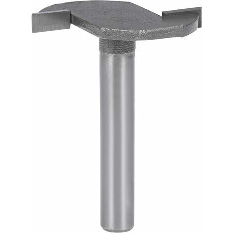1/4" Shank T Slot Router Bit 1/8" Cutting Depth, 2 Flutes High Speed Steel T Track Router Cutter (Gray)