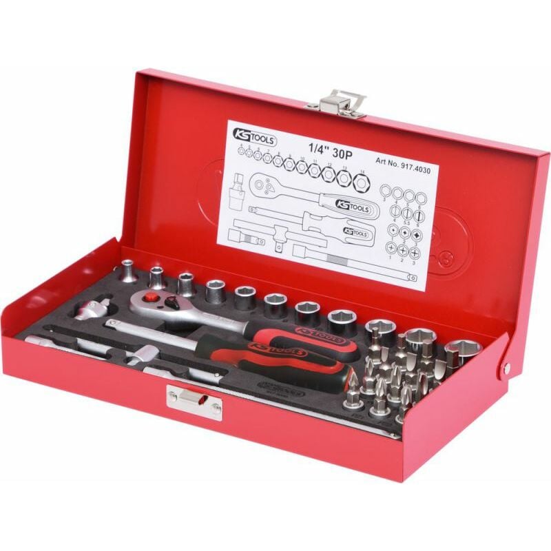 Image of KS Tools 1/4" Steckschlüssel-Satz, 30-tlg - 917.4030