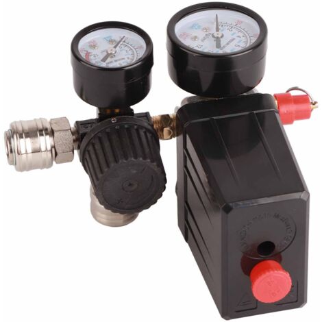 1/4 Zoll 4-Loch Kompressor-Druckschalterregler 90-120 PSI 220 V
