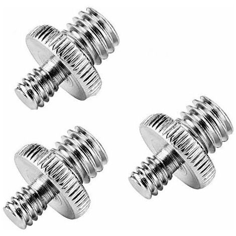 1/4 Zoll Stecker auf 3/8 Zoll Stecker Gewinde Schraubadapter für Kamera / Stativ / Einbeinstativ / Kugelkopf / Lichtstativ (3 Stück)