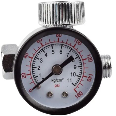 1/4 Zoll Verstellbarer Mini-Luftdruckregler Manometer HVLP-Luftpistole Airbrush Werkzeugzubehör