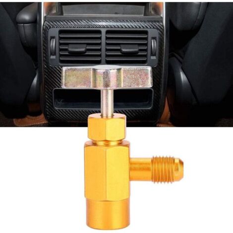 1/4"adaptateur de filetage SAE R-134a R-134 AC robinet de réfrigérant peut distributeur outil de valve 1/2" filetage Acme