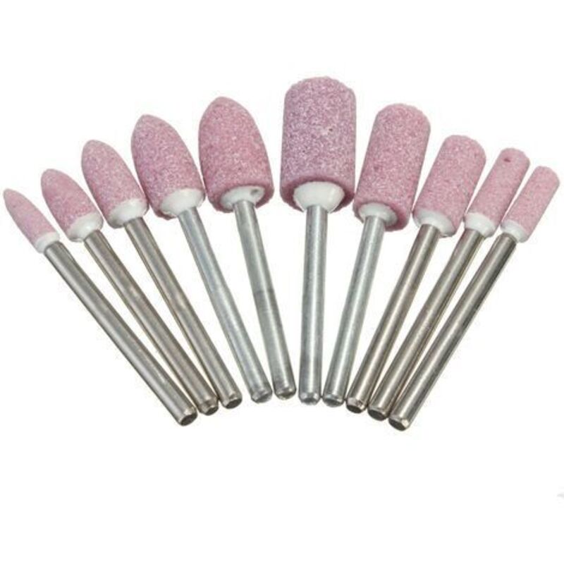 

1/8 '' 10Pcs 4-10MM Pulido abrasivo Piedra de moler Rueda de piedra Pulido Lijado Pr Dremel Sasicare