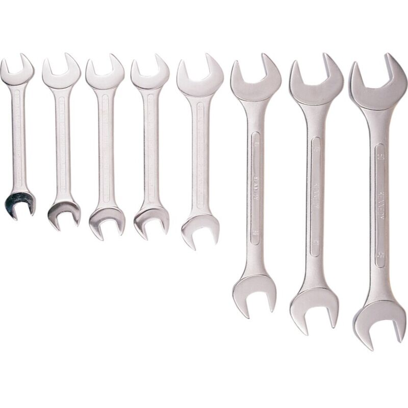 Imperial Open Ended Spanner Set, 1/8 - 5/8IN., Set of 8 - Kennedy